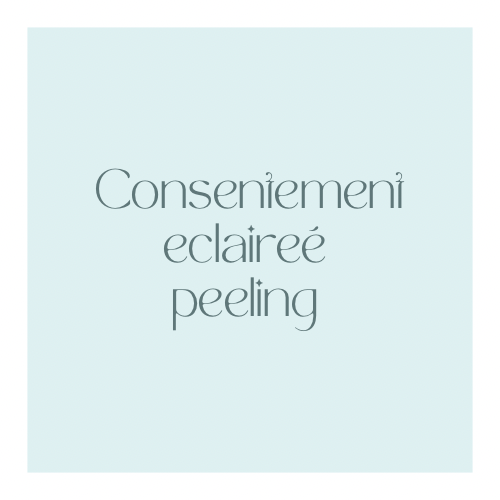 Consentement éclairé peeling krx