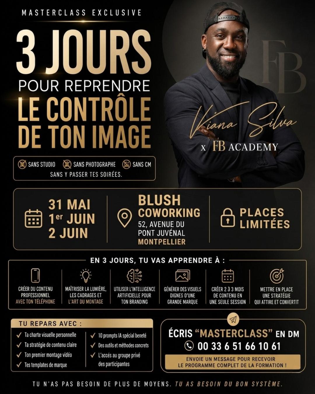 3 journées pour reprendre
le contrôle de ton image.