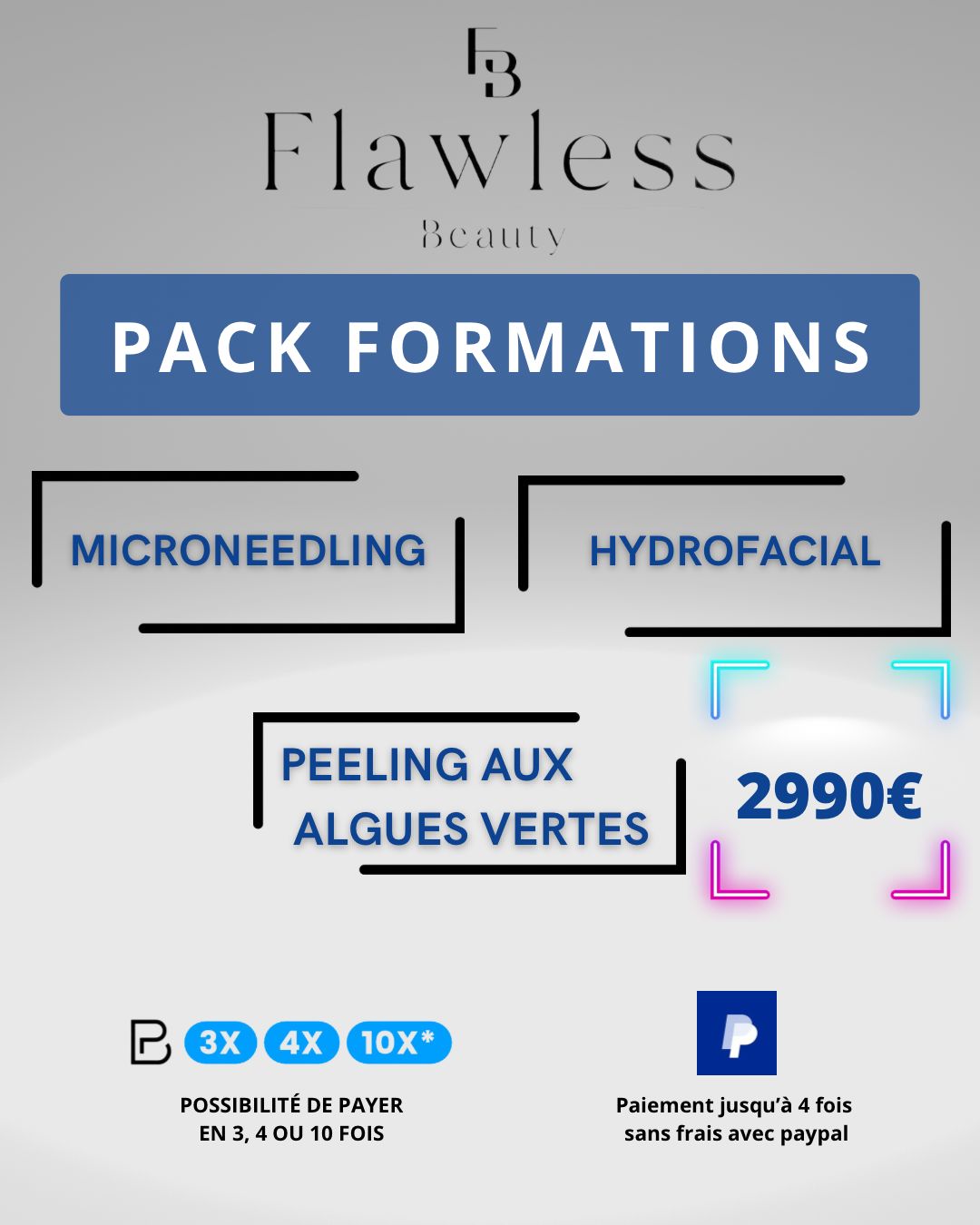 Formation micro needling, hydrofacial et peeling aux algues