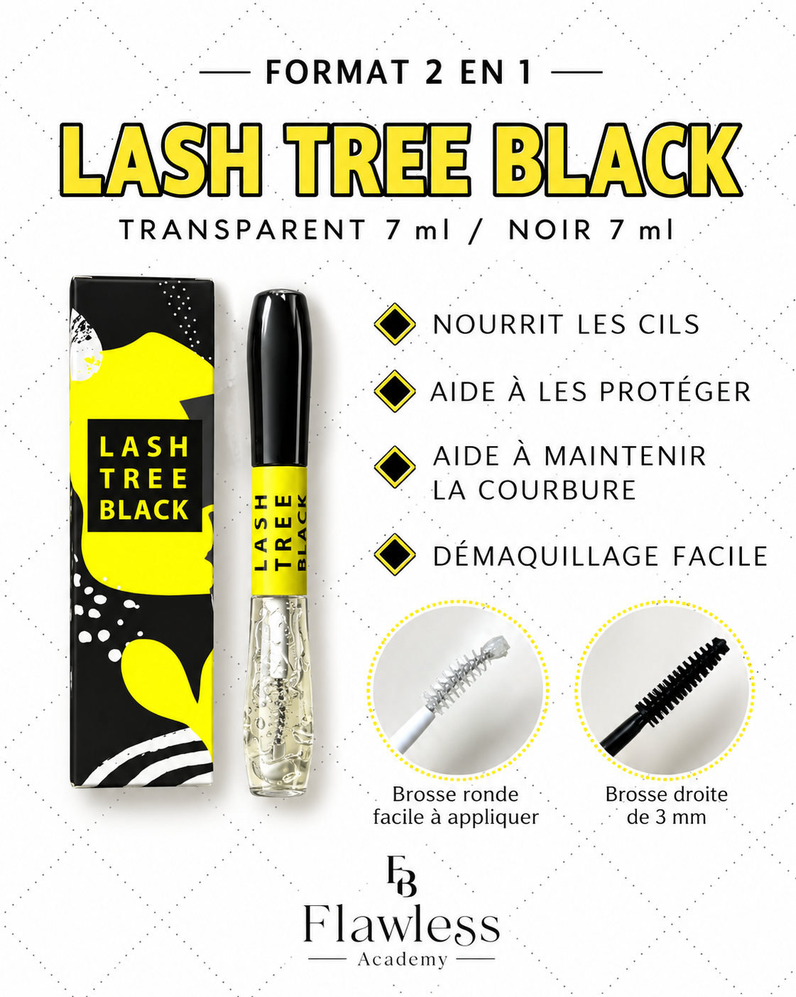 Lash Tree Black – Soin pour cils transparent et noir 2-en-1