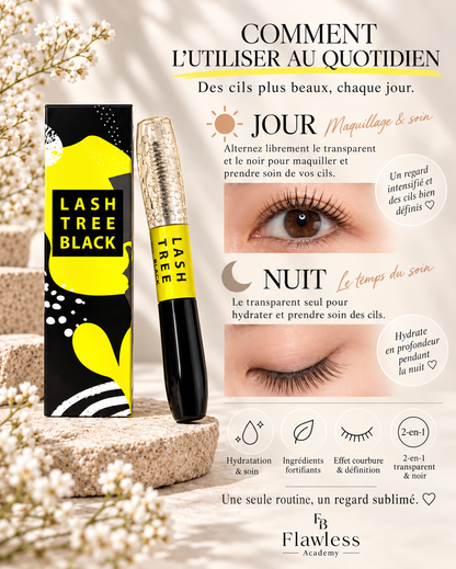 Lash Tree Black – Soin pour cils transparent et noir 2-en-1
